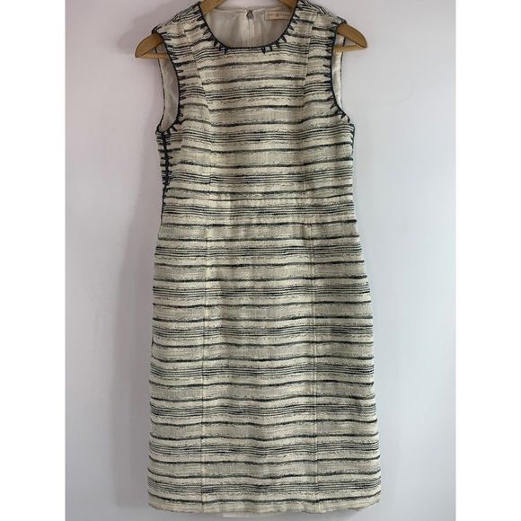 Tory Burch Tweed Sheath Dress Nicole Sleeveless Size 8 M Knee Length 6149 EUC - Picture 3 of 14